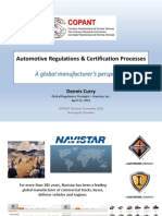 Automotive Regulations & Certification Processes. A Global Manufacturer S Perspective