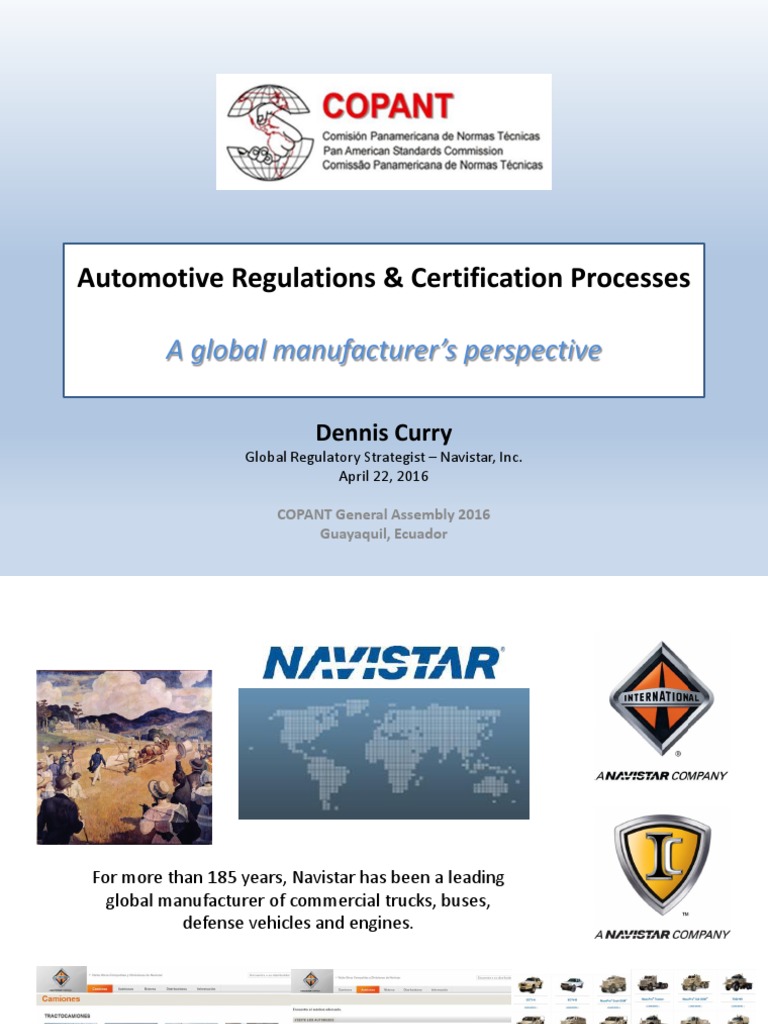 Automotive Regulations & Certification Processes. A Global Manufacturer S Perspective PDF