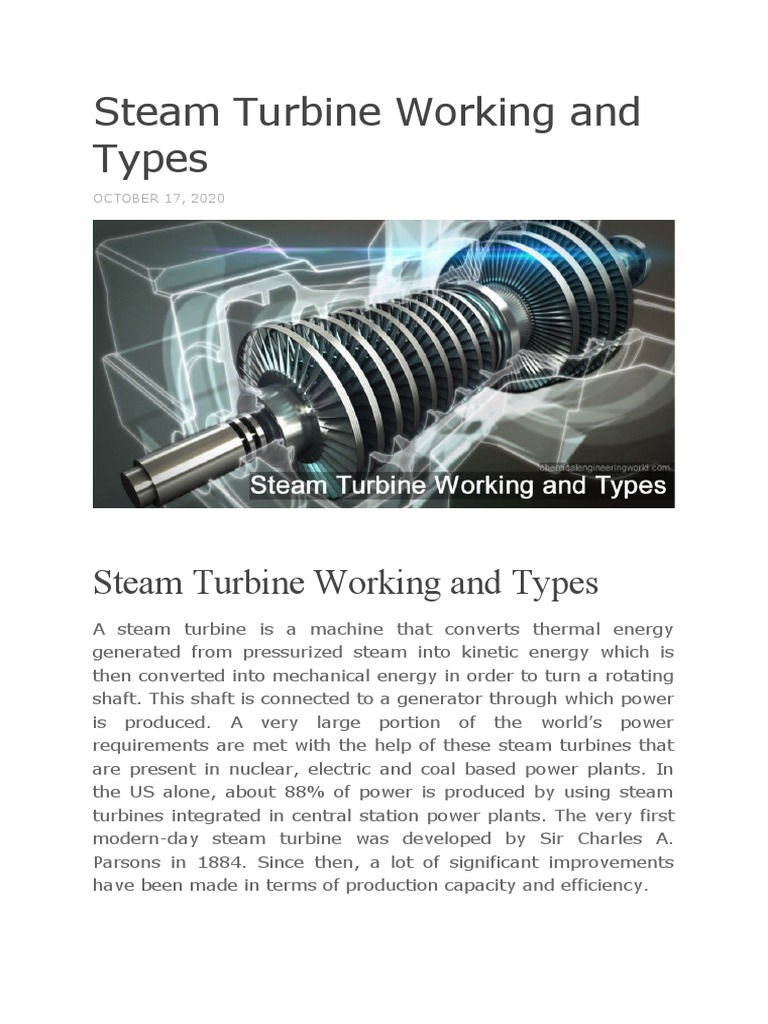 Steam Turbine | PDF | Turbine | Power Engineering
