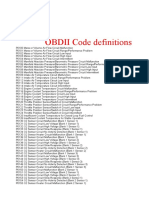OBDII Code Definitions