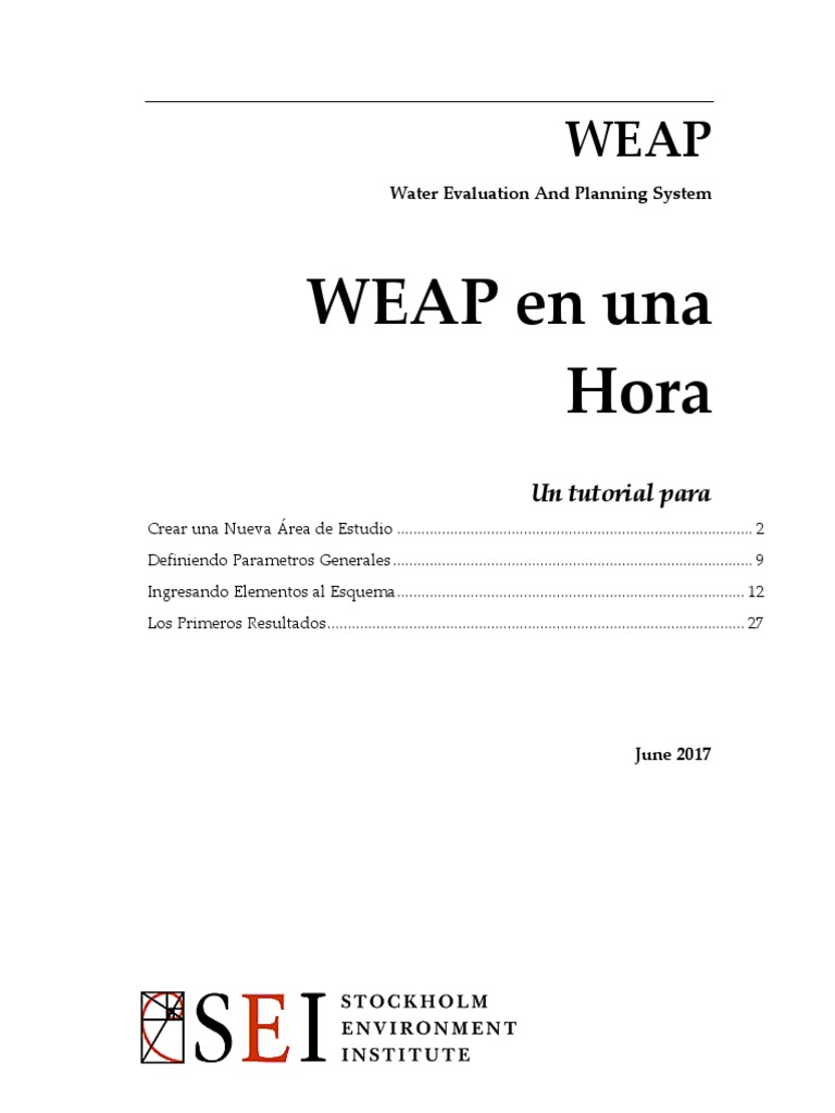 Tutorial Rápido de WEAP en Español | PDF | Ventana (informática ...