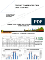 Prospeksi Dolomit Di Kabupaten Dairi Sumatera Utara - 240822 - FN