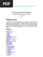 Normas para Apresentação de Monografias