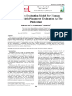 Discrepancy Evaluation Model For Human Resources Health Placement Evaluation at The Puskesmas