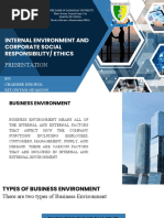 Internal Environment and Corporate Social Responsibility/ Ethics