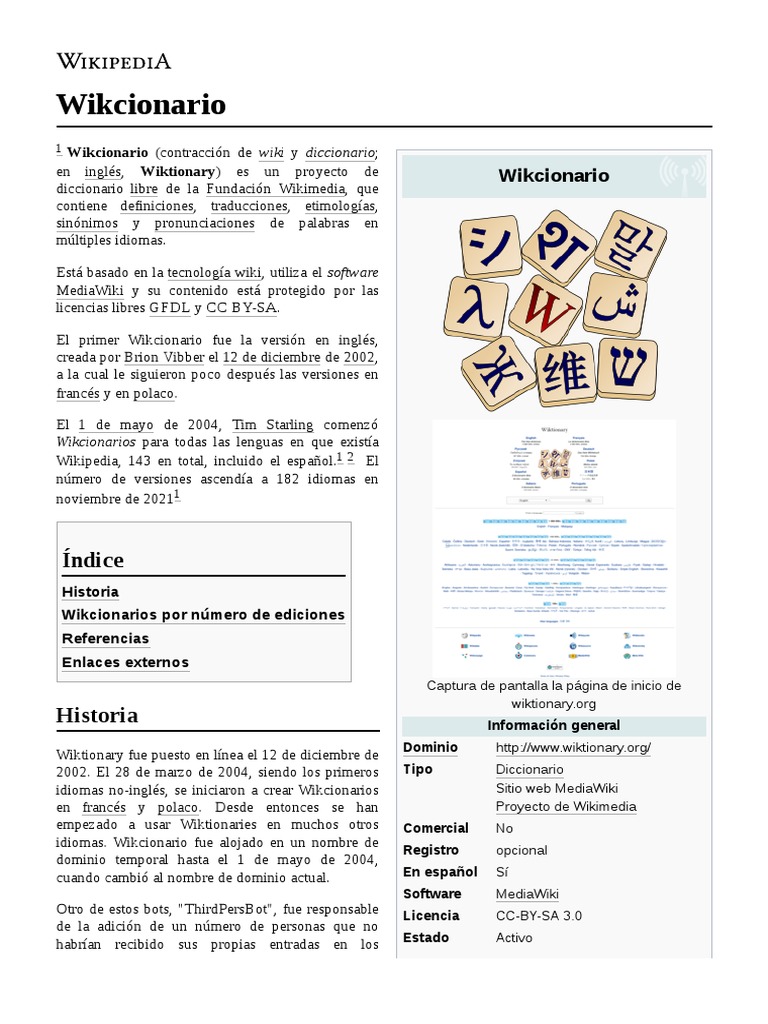 Wikcionario | Descargar gratis PDF | Contenido libre | Sociolingüística