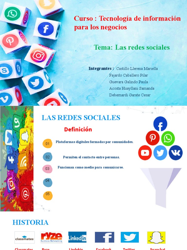 Redes Sociales en Negocios: Impacto y Tipos | PDF | Servicio de redes ...