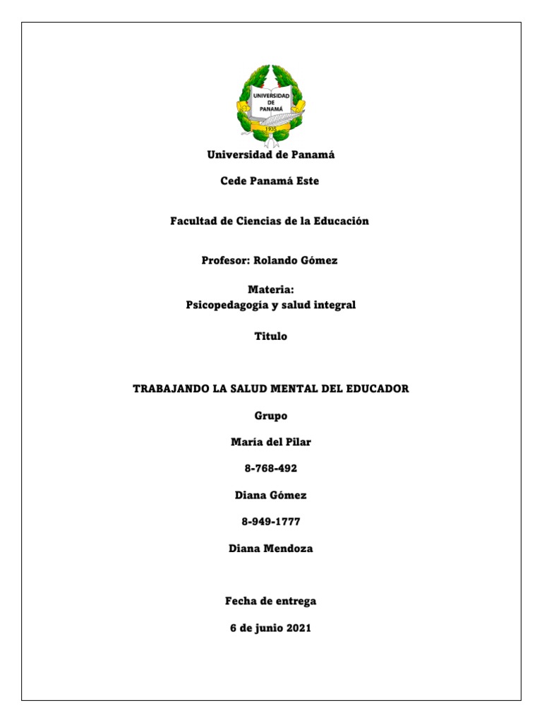 Salud Mental del Docente: Estrategias y Cuidados | PDF | Método de ...