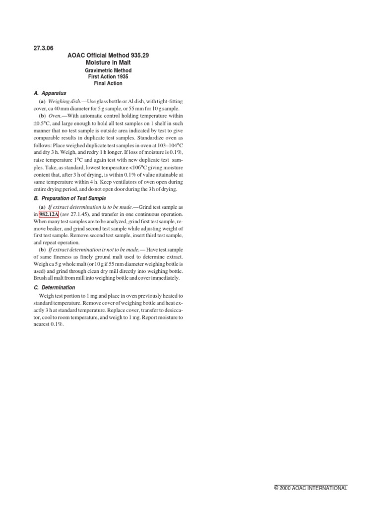 aoac-935-29-moisture-in-malt-pdf