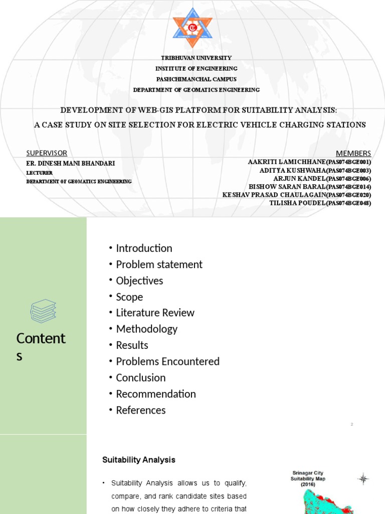 Development of Gis Platform For Suitability Analysis A Case Study
