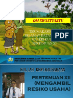 Pertemuan Xii Mengambil Resiko Usaha