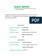 Analysis of Indian Capital Market - A Study On The Scarcity of Domestic Retail Investors in Indian Securities Market