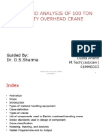 Design and Analysis of 100 Ton Capacity Overhead Crane: Guided By: Dr. D.S.Sharma