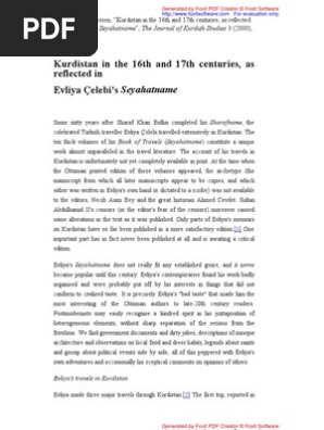 Van Bruinessenkurdistan In The 16th And 17th Centuries As - 