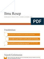 Ilmu Resep (Pertemuan 1)