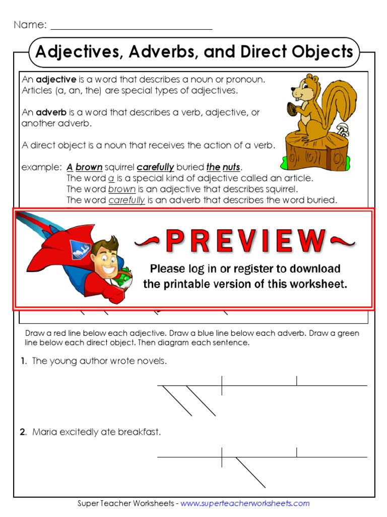 Diagram Sentences Adj Adv Do PDF Adverb Verb