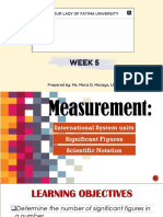 Week 5 - Measurements First Part