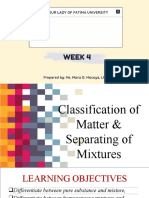 Week 4 - Classification of Matter and Separating Mixtures