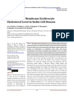 Assessment of Membrane Erythrocyte Cholesterol Level in Sickle Cell Disease