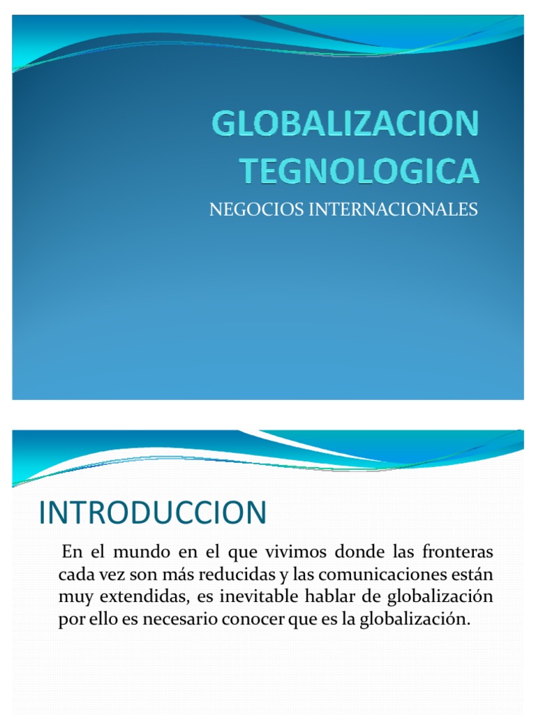 Impacto de la Globalización Tecnológica | PDF
