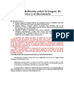 Tema 6. Reflexión Sobre La Lengua. El Léxico y El Diccionario