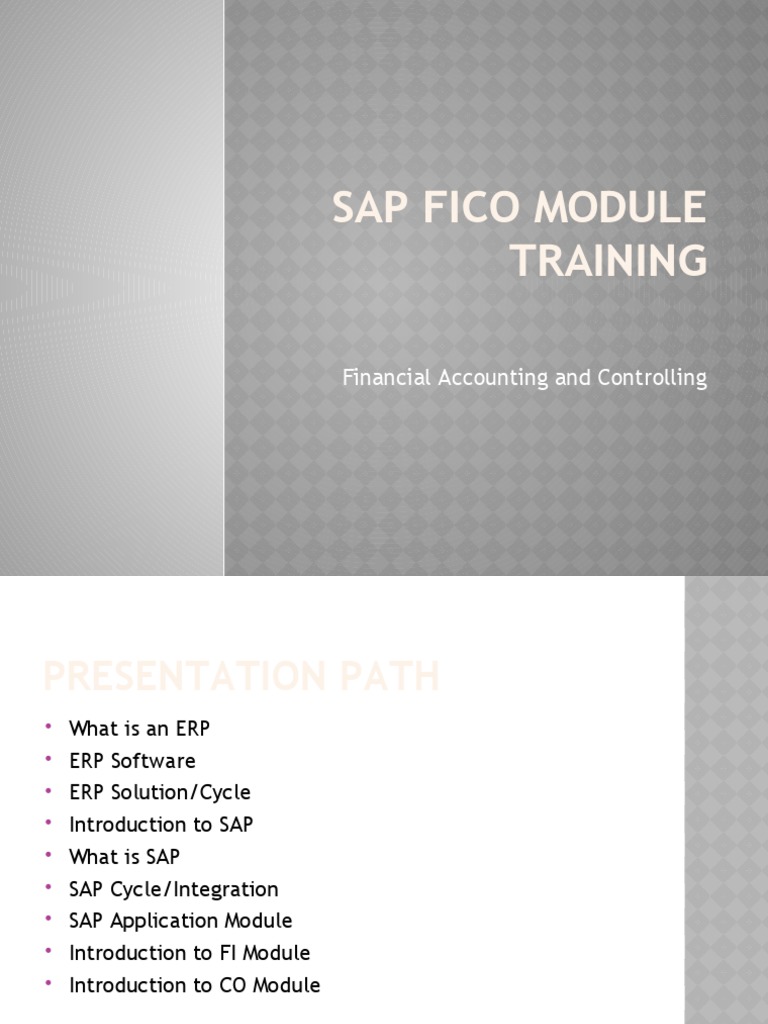 Sap Fico Introduction Module Training | PDF | Enterprise Resource ...