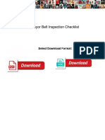 Conveyor Belt Inspection Checklist