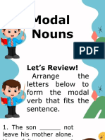 Modal Nouns 1st Quarter Week 6 2021-2022