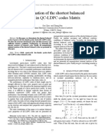 Determination of the shortest balanced cycles in QC-LDPC codes Matrix