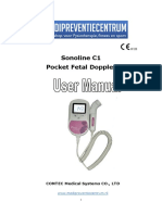 Fetal Doppler Sonoline C c1 Manual Handleiding Gebruiksaanwijzing Contec Baby Hartslag Meter Monitor Sonotrax
