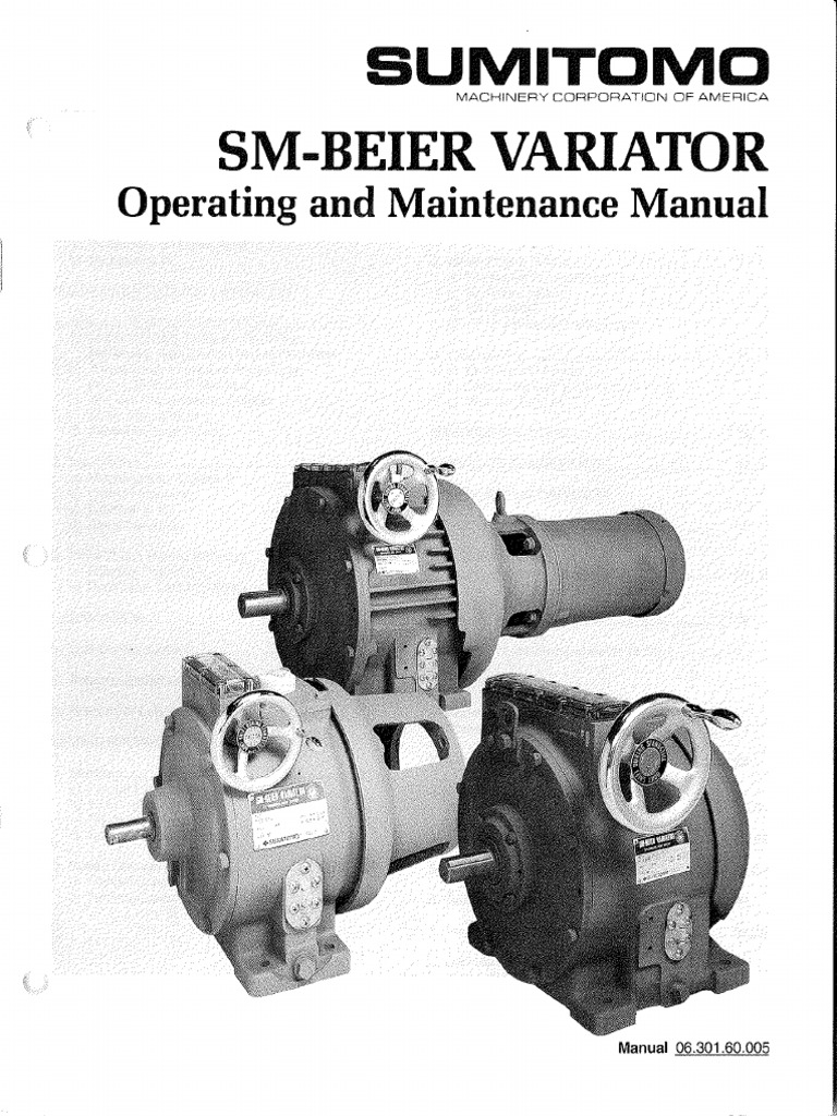 Beier Variator Maintenance Manual | PDF
