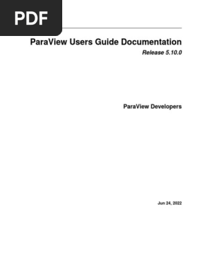 ParaView Users Guide Documentation | PDF | Scripting Language