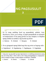 Maikling Pagsusulit 2