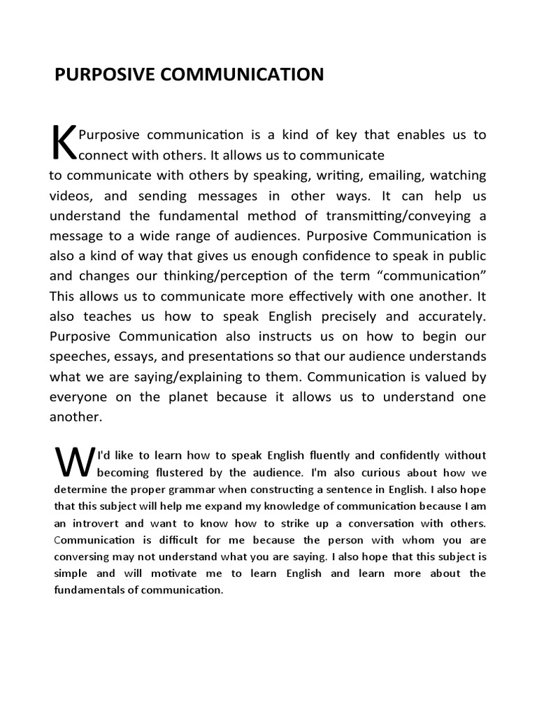 communication and globalization in purposive communication essay