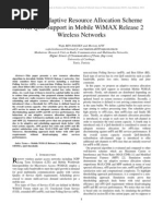 A Novel Adaptive Resource Allocation Scheme With QoS Support in Mobile WiMAX Release 2 Wireless Networks 