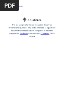 ClinicalEvaluationReport Sample