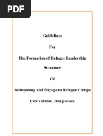 Guidelines For Formation of Refugee Leadership by Refugee Relief and Repatriation Commissioner (RRRC)