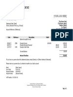 Example Debtor Statement of Account