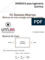 TERMODINÁMICA Sistemas Abiertos