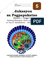 EsP5 - Q1 - CLAS4 - Batang Matapat, Idolo NG Lahat at Tyo Makilahok - RHEA ANN NAVILLA