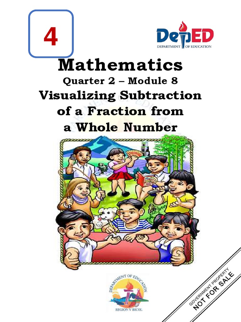 Mathematics: Visualizing Subtraction of A Fraction From A Whole Number ...