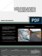 Use of Plastic Waste As Partial Replacement For Bitumen in Flexible Pavement