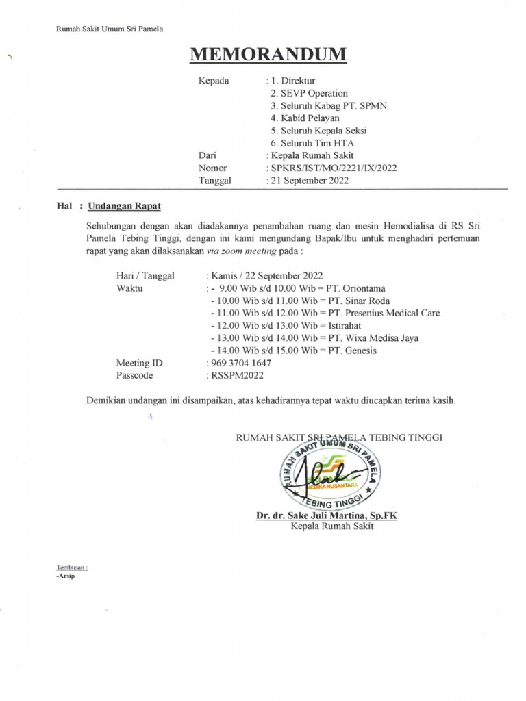 Undangan Rapat HD | PDF