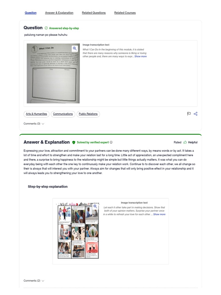 숤 Answered step-by-step: Answer & Explanation Related Questions Related ...