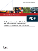 ISO 8249 2018 Welding Determination of Ferrite Number FN in Austenitic and Dup Lex Ferriticaustenitic CR Ni Stainless Steel Weld Metals Api Asme Publication