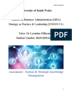 Assessment - Section B Strategic Knowledge Management Resit
