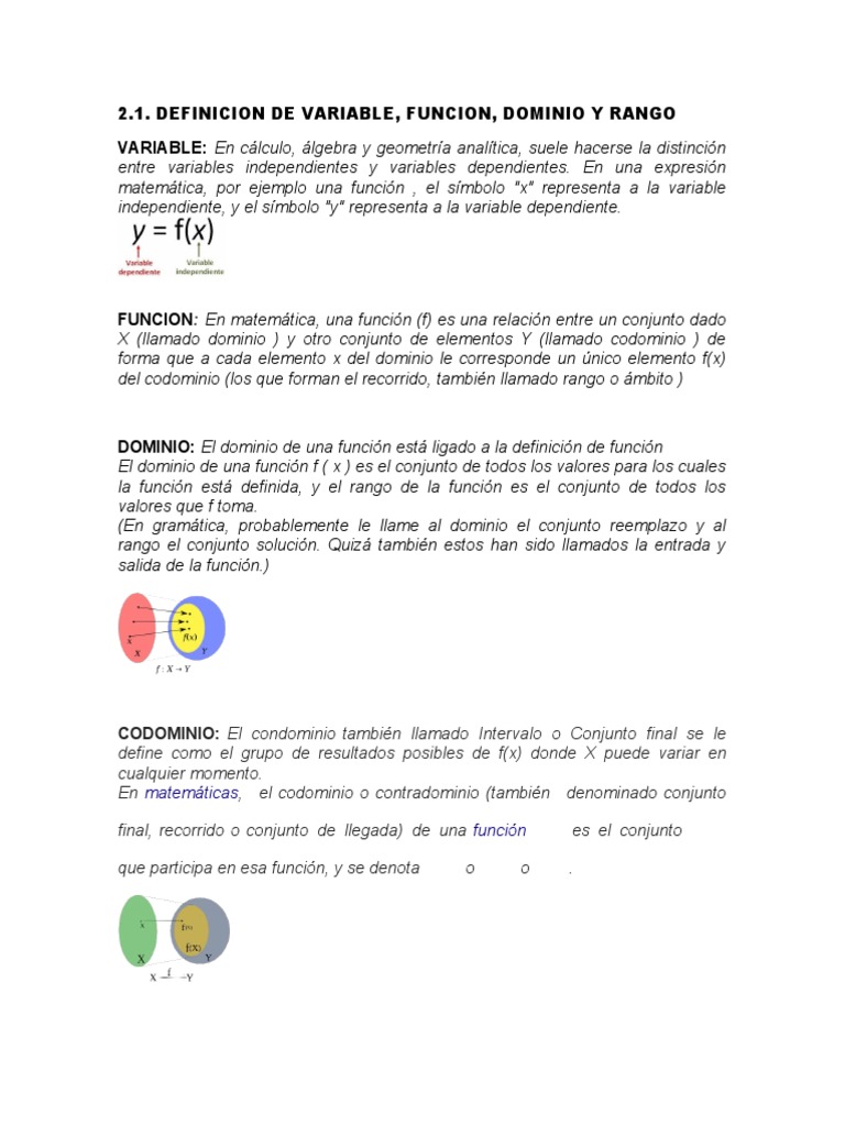 VARIABLE: en Cálculo, Álgebra y Geometría Analítica, Suele Hacerse La ...