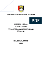 Kertas Kerja Sumbangan Pengoperasian Sekolah