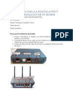 Práctica para La Insatalación y Configuración de Un Modem