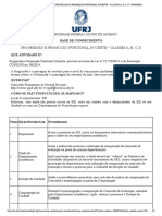 Sei - Ufrj - Progressão e Promoção Funcional Docente - Classes A, B, C, D - PR4 - Repbc